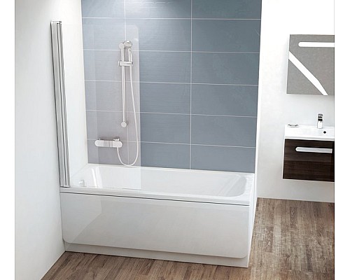 Шторка для ванны Ravak CVS1 7QL40100Z1 80 L белый стекло