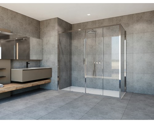 Душевой уголок Vincea Garda 180х100 VSR-1G21018CL профиль Хром стекло прозрачное