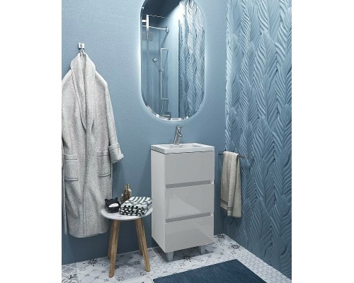 Тумба с раковиной Marka One Bumble 40H Ц0000001480 Белая