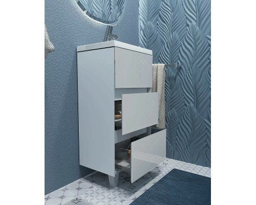 Тумба с раковиной Marka One Bumble 40H Ц0000001480 Белая