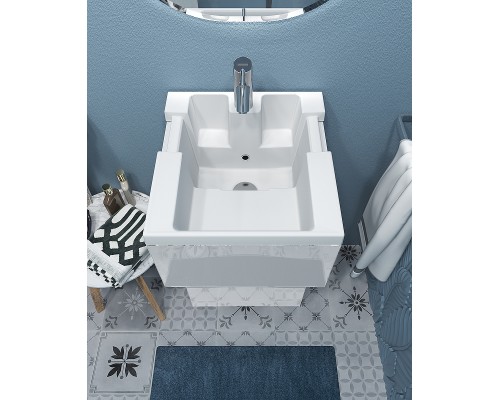 Тумба с раковиной Marka One Bumble 40H Ц0000001480 Белая