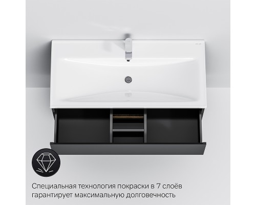 Тумба под раковину AM.PM X-Joy 100 M85AFHX1002BM подвесная Черная матовая