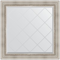 Зеркало Evoform Exclusive-G 86х86 BY 4319 с гравировкой в багетной раме - Римское серебро 88 мм