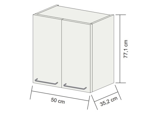 Подвесной шкаф Dreja Q Max 50 65006 Орех