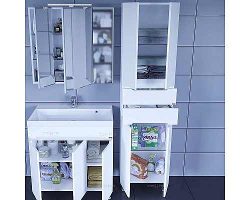 Шкаф пенал СанТа Лондон 50 524010 Белый