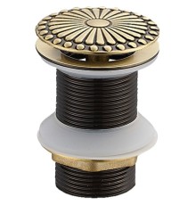 Донный клапан Bronze de Luxe с переливом Бронза