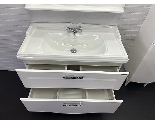 Тумба с раковиной Comforty Монако 100 00004136346 Белая