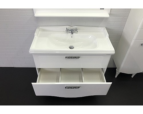 Тумба с раковиной Comforty Монако 100 00004136346 Белая