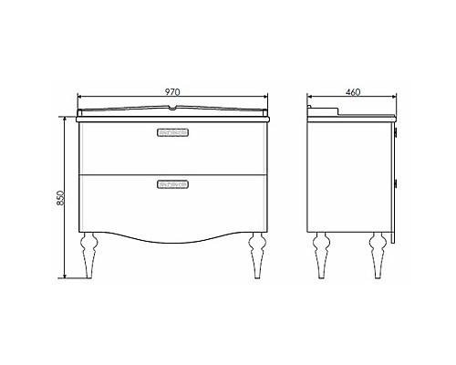 Тумба с раковиной Comforty Монако 100 00004136346 Белая