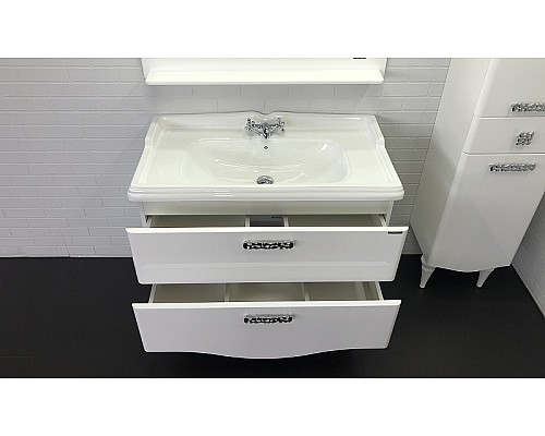 Тумба с раковиной Comforty Монако 100 00004136346 Белая