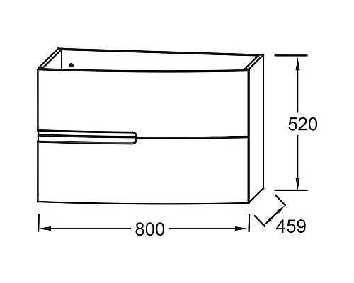 Тумба под раковину Jacob Delafon Nona 80 EB1888RU-G1C подвесная Белая глянцевая