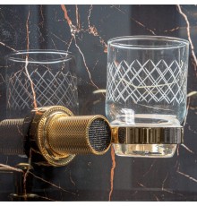 Стакан настенный Boheme RoyalE CRISTAL BLACK GOLD