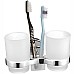 Стакан для зубных щеток Haiba HB1908 двойной Хром