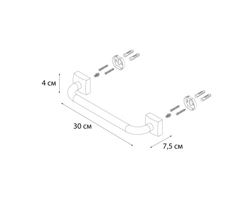 Поручень для ванны FIXSEN Kvadro FX-61317