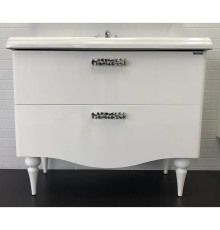 Тумба с раковиной Comforty Павия 100 00004147999 Белый глянец