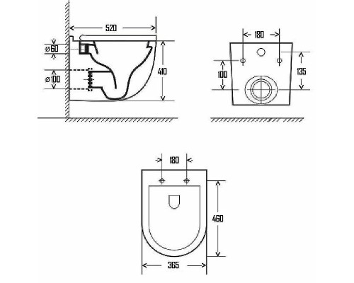 Унитаз AQUAme AQM2010 подвесной Белый глянец с сиденьем Микролифт