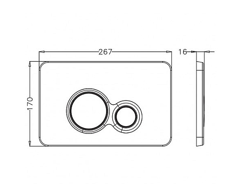 Инсталляция Pestan Sava Fix Slim SET40006464 для унитаза с клавишей смыва Хром глянец