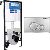 Инсталляция Pestan Sava Fix Slim SET40006464 для унитаза с клавишей смыва Хром глянец