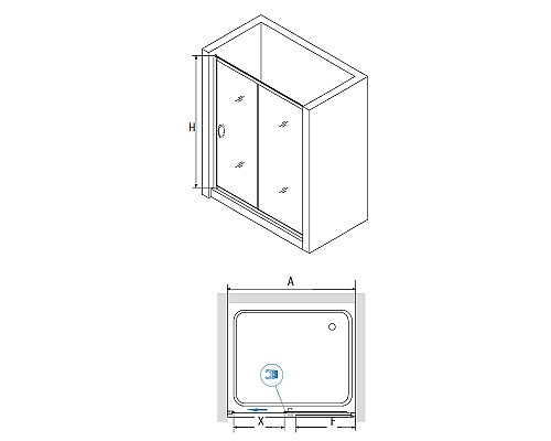 Душевая дверь RGW Passage PA-016B 150 350801615-14 профиль Черный стекло прозрачное