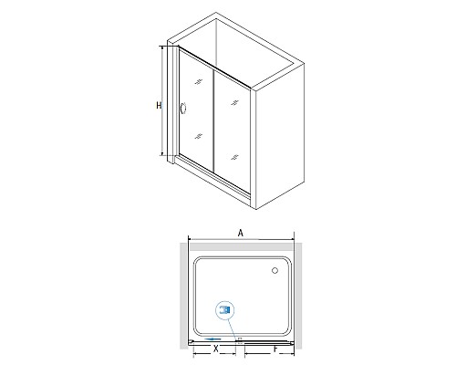 Душевая дверь RGW Passage PA-016B 150 350801615-14 профиль Черный стекло прозрачное