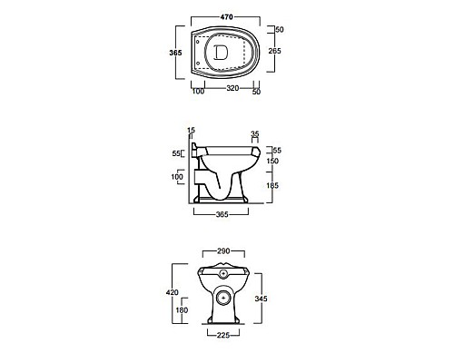 Унитаз Simas Arcade AR811bi приставной без бачка и сиденья
