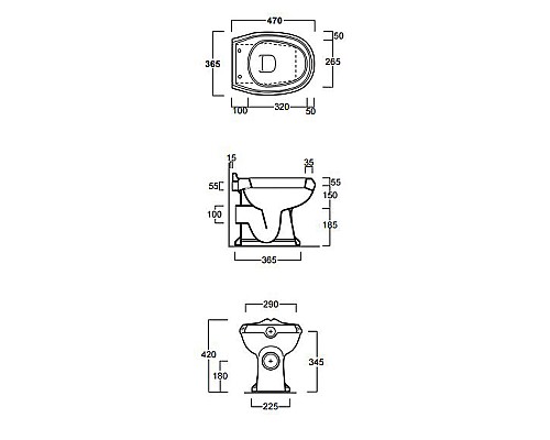 Унитаз Simas Arcade AR811bi приставной без бачка и сиденья