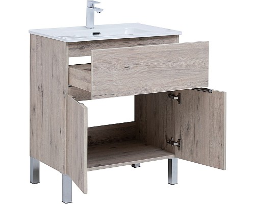 Тумба под раковину Aquanet Алвита New 70 303902 Дуб веллингтон белый