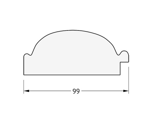 Зеркало Evoform Exclusive 149х64 BY 3545 с фацетом в багетной раме - Византия золото 99 мм