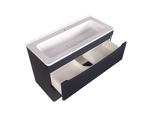 Тумба под раковину Style line Бергамо СС-00002324 подвесная черная