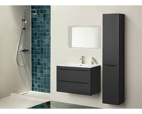 Тумба под раковину Style line Бергамо СС-00002324 подвесная черная