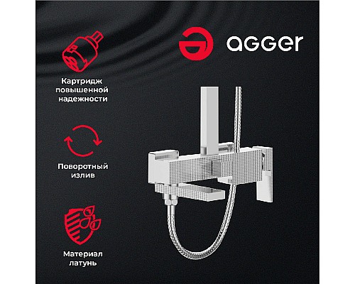 Душевая система Agger Great A2893311 Хром