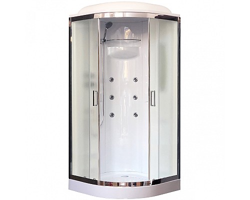 Душевая кабина Royal Bath НК RB90HK2-M-CH 90x90 с гидромассажем стекло матовое