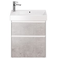 Тумба под раковину Dreja Slim 65 99.0503 подвесная Бетон Белый глянец