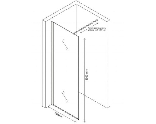 Душевая стенка Berges Sky 800x2000