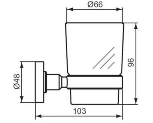 Стакан для зубных щеток Ideal Standard IOM A9121AA Хром