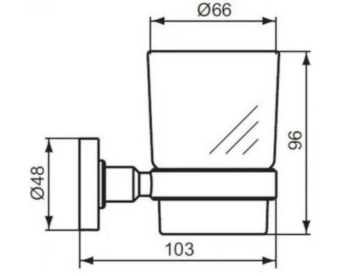 Стакан для зубных щеток Ideal Standard IOM A9121AA Хром