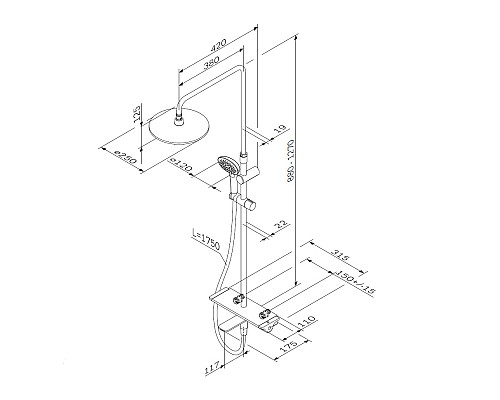 Душевая система AM.PM Spirit 2.0 F0770A500