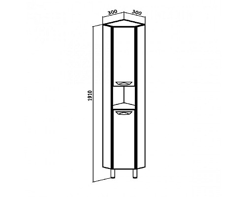 Пенал Runo Эконом 30 00000000290 угловой