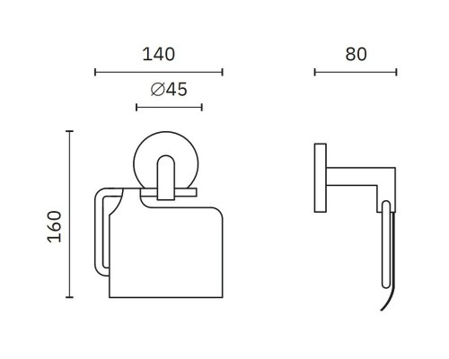 Держатель туалетной бумаги Nofer Line 16500.B с крышкой Хром глянцевый