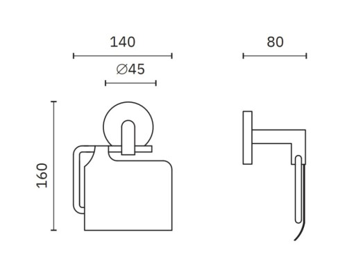 Держатель туалетной бумаги Nofer Line 16500.B с крышкой Хром глянцевый