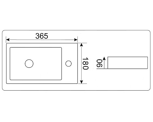 Раковина CeramaLux 36 9272L Белая