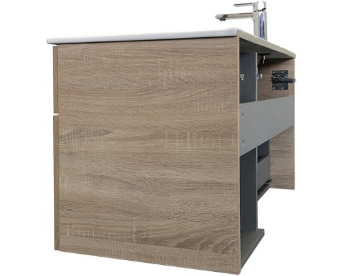 Тумба с раковиной Comforty Варна 90 00-00009919 подвесная Дуб сонома