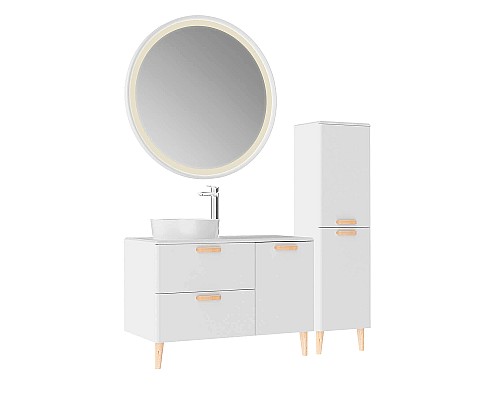 Зеркало Creavit Patara 85 PT4085.02.MBY с подсветкой Белое Зеркало Creavit Patara 85 PT4085.02.MBY с подсветкой Белое