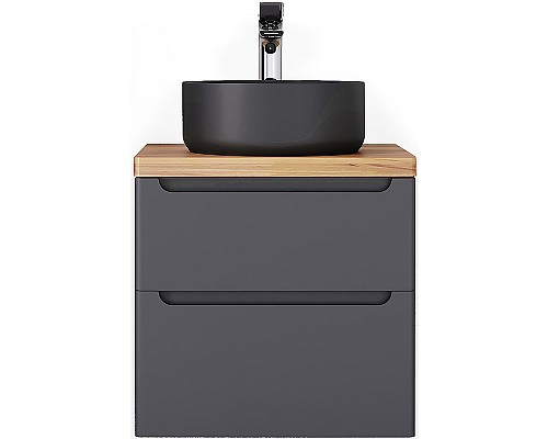 Тумба под раковину Jorno Wood 60 wood.01.60/P/GR подвесная Серая
