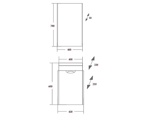 Тумба под раковину Onika Комо 40 Белая