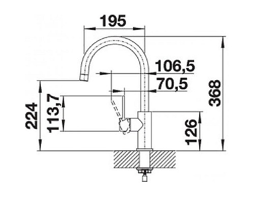 Смеситель для кухни Blanco Candor Матовый хром