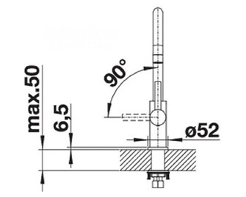 Смеситель для кухни Blanco Candor Матовый хром