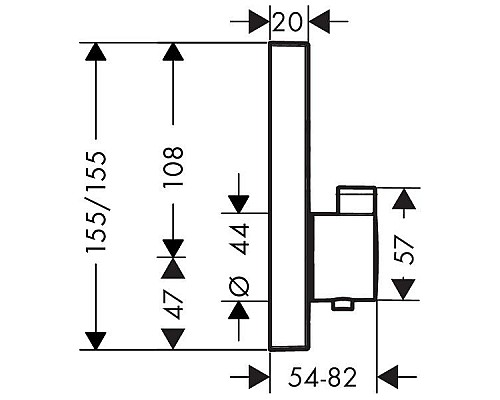 Смеситель для душа Hansgrohe ShowerSelect 15763700