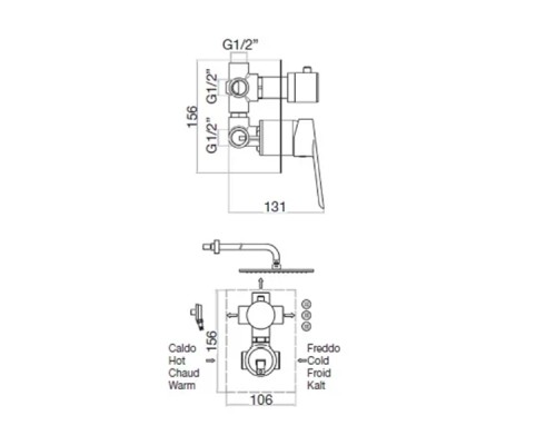 Смеситель для душа Webert Sax Evolution SE880601560, черный