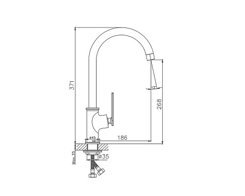 Смеситель для кухни Haiba HB70589 Хром